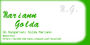 mariann golda business card